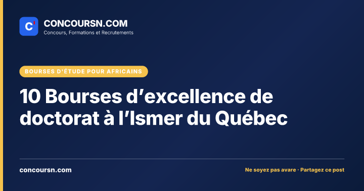 Illustration de l’article : 10 Bourses d’excellence de doctorat à l’Ismer du Québec