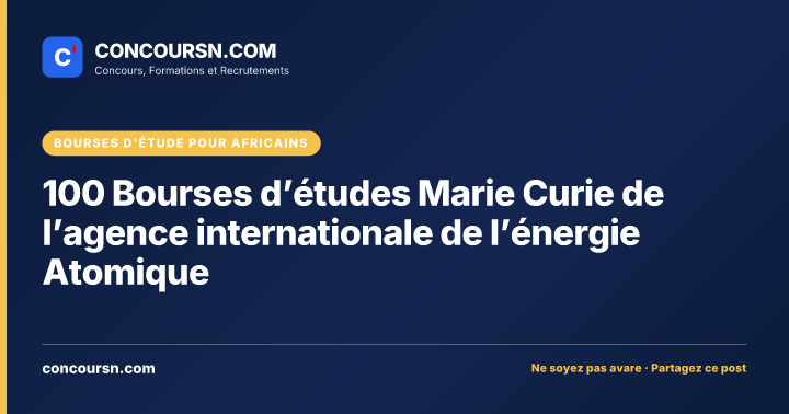 Illustration de l’article : 100 Bourses d’études Marie Curie de l’agence internationale de l’énergie Atomique