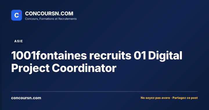 Illustration de l’article : 1001fontaines recruits 01 Digital Project Coordinator