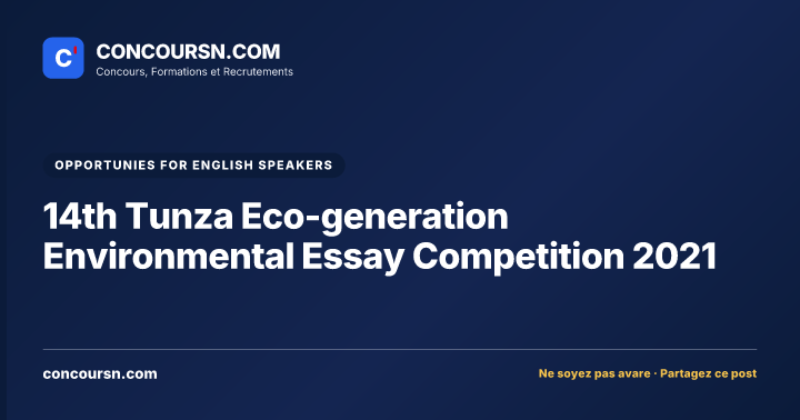 Illustration de l’article : 14th Tunza Eco-generation Environmental Essay Competition 2021