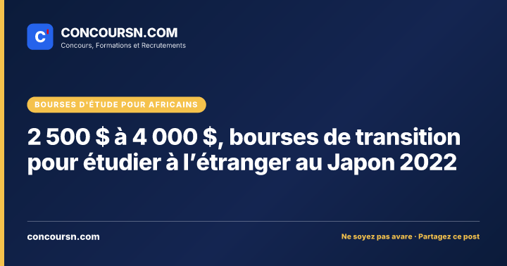 Illustration de l’article : 2 500 $ à 4 000 $, bourses de transition pour étudier à l’étranger au Japon 2022