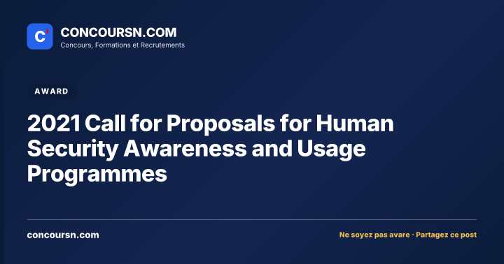 Illustration de l’article : 2021 Call for Proposals for Human Security Awareness and Usage Programmes