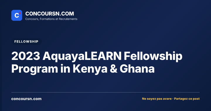Illustration de l’article : 2023 AquayaLEARN Fellowship Program in Kenya & Ghana
