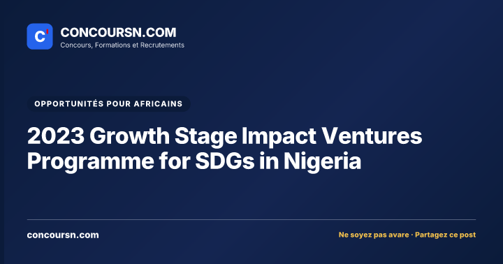 Illustration de l’article : 2023 Growth Stage Impact Ventures Programme for SDGs in Nigeria
