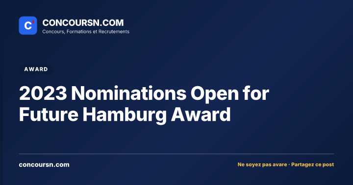 Illustration de l’article : 2023 Nominations Open for Future Hamburg Award