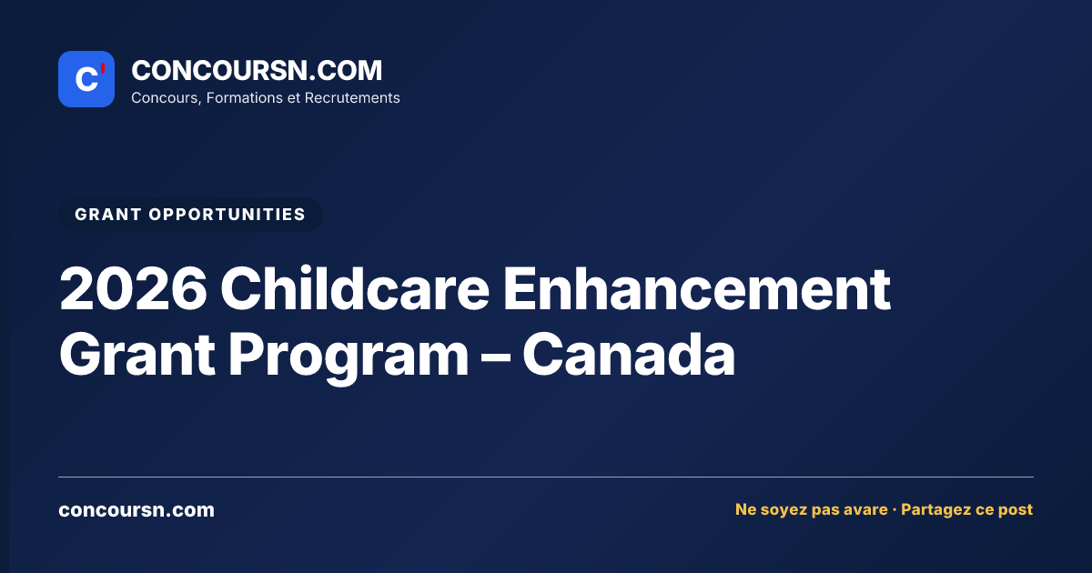 2026 Childcare Enhancement Grant Program – Canada
