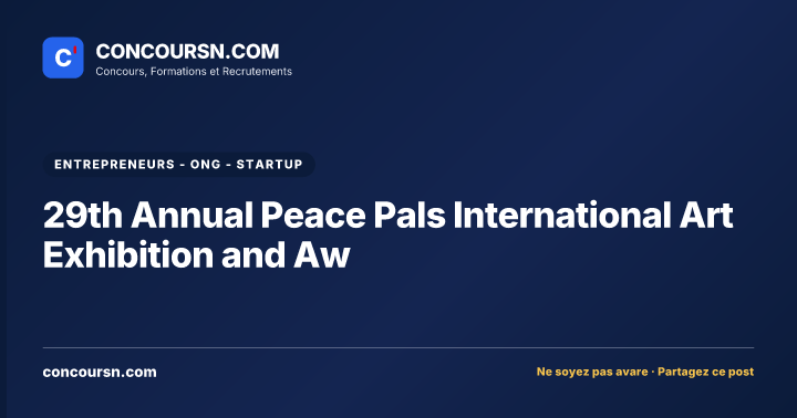 Illustration de l’article : 29th Annual Peace Pals International Art Exhibition and Aw