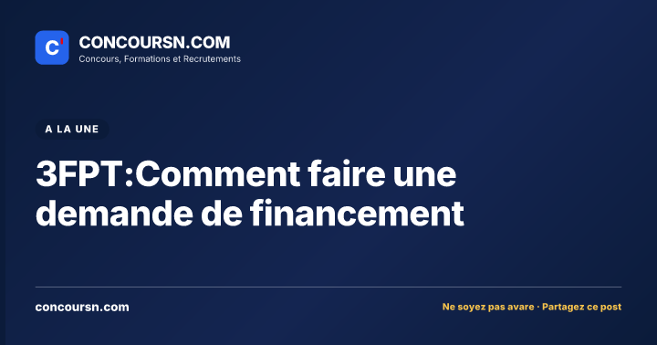 Illustration de l’article : 3FPT:Comment faire une demande de financement