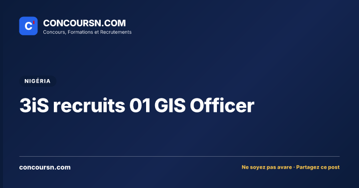 Illustration de l’article : 3iS recruits 01 GIS Officer