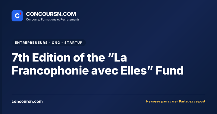 Illustration de l’article : 7th Edition of the “La Francophonie avec Elles” Fund
