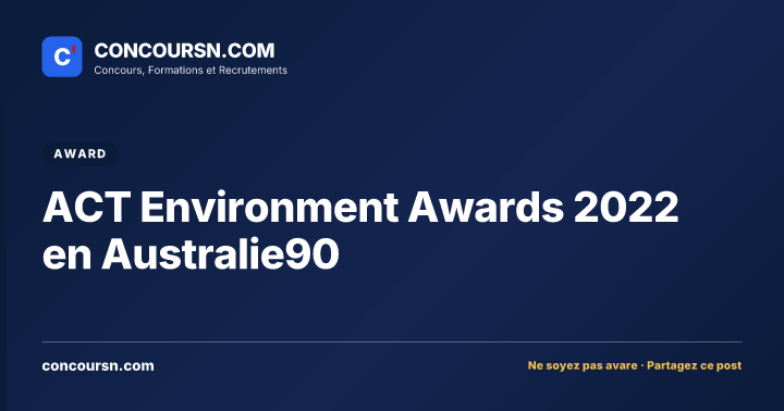 Illustration de l’article : ACT Environment Awards 2022 en Australie90