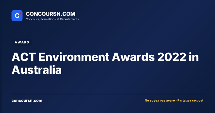 Illustration de l’article : ACT Environment Awards 2022 in Australia