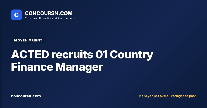 Illustration de l’article : ACTED recruits 01 Country Finance Manager