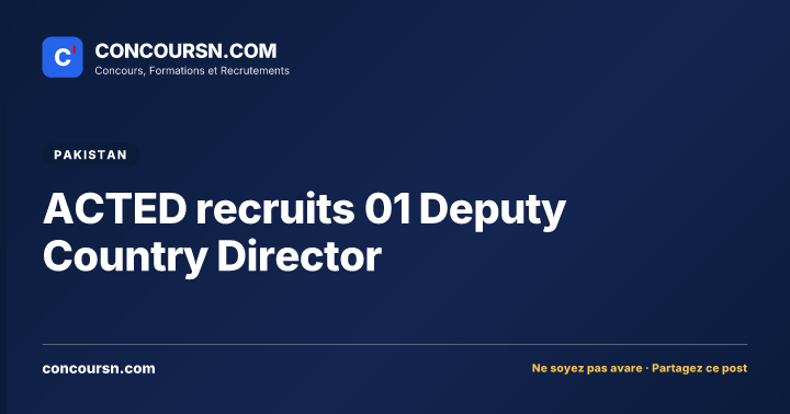 Illustration de l’article : ACTED recruits 01 Deputy Country Director