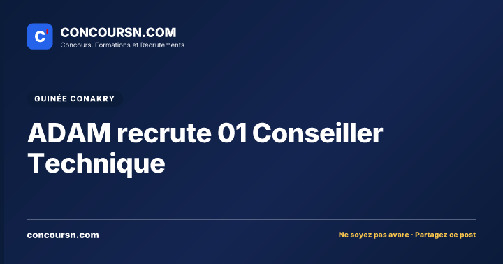 Illustration de l’article : ADAM recrute 01 Conseiller Technique