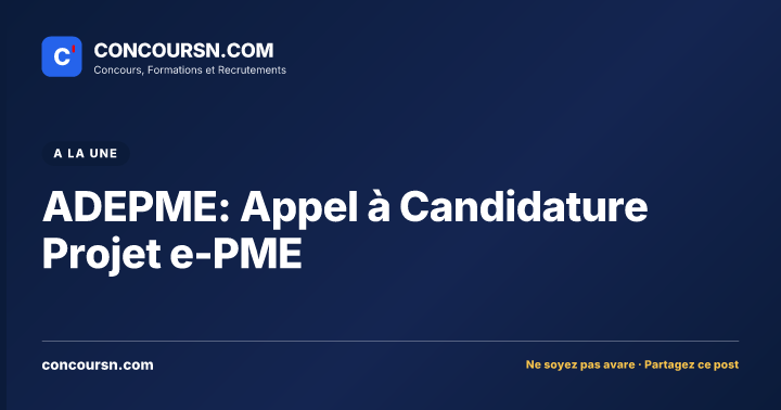 Illustration de l’article : ADEPME: Appel à Candidature Projet e-PME