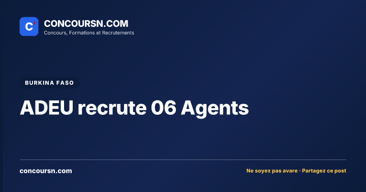 Illustration de l’article : ADEU recrute 06 Agents