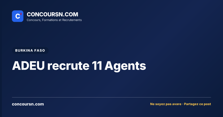 Illustration de l’article : ADEU recrute 11 Agents