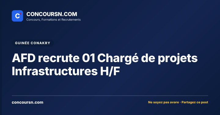 Illustration de l’article : AFD recrute 01 Chargé de projets Infrastructures H/F