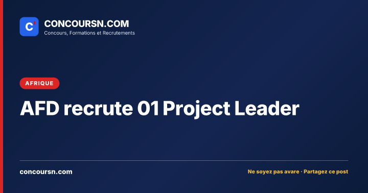 Illustration de l’article : AFD recrute 01 Project Leader