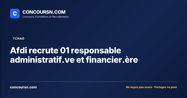 Illustration de l’article : Afdi recrute 01 responsable administratif.ve et financier.ère