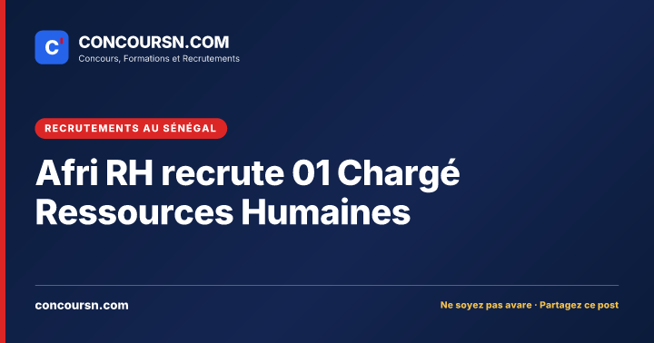 Illustration de l’article : Afri RH recrute 01 Chargé Ressources Humaines