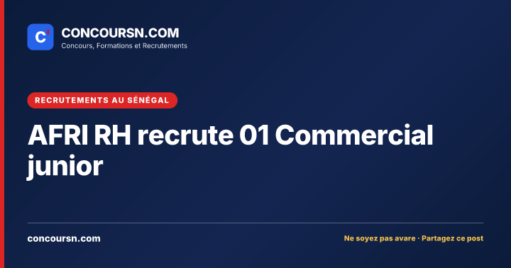 Illustration de l’article : AFRI RH recrute 01 Commercial junior