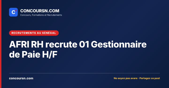 Illustration de l’article : AFRI RH recrute 01 Gestionnaire de Paie H/F