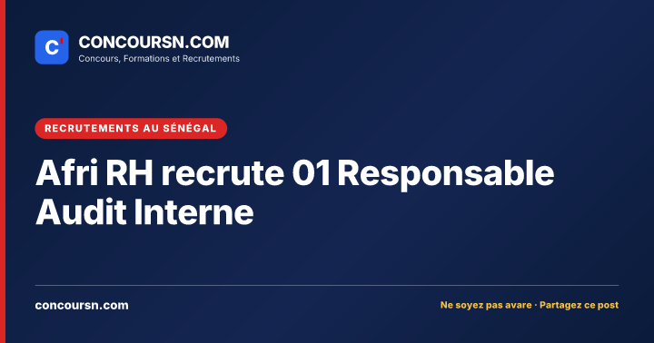 Illustration de l’article : Afri RH recrute 01 Responsable Audit Interne