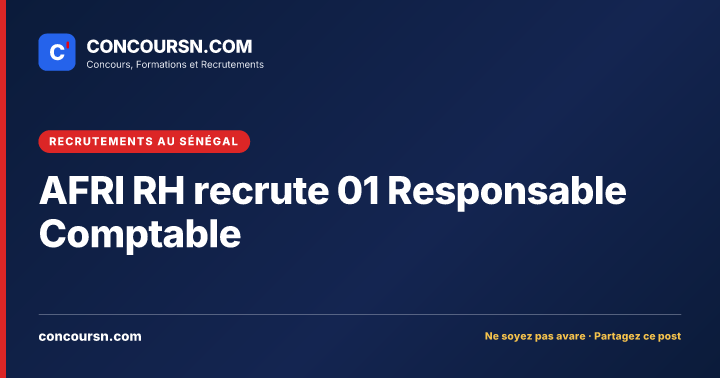Illustration de l’article : AFRI RH recrute 01 Responsable Comptable