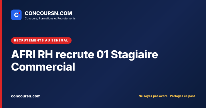Illustration de l’article : AFRI RH recrute 01 Stagiaire Commercial