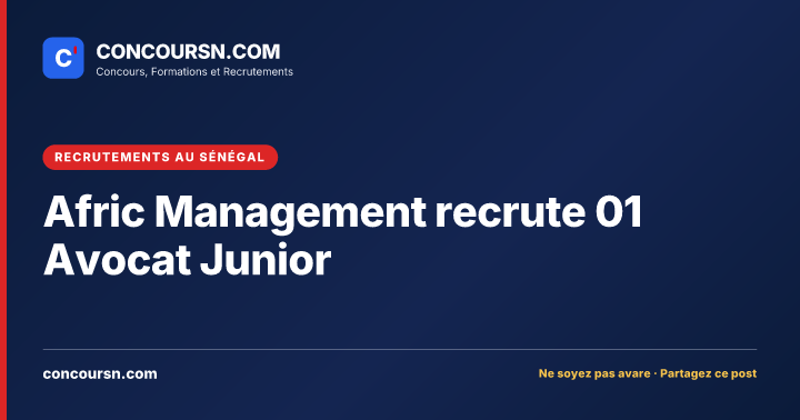 Illustration de l’article : Afric Management recrute 01 Avocat Junior