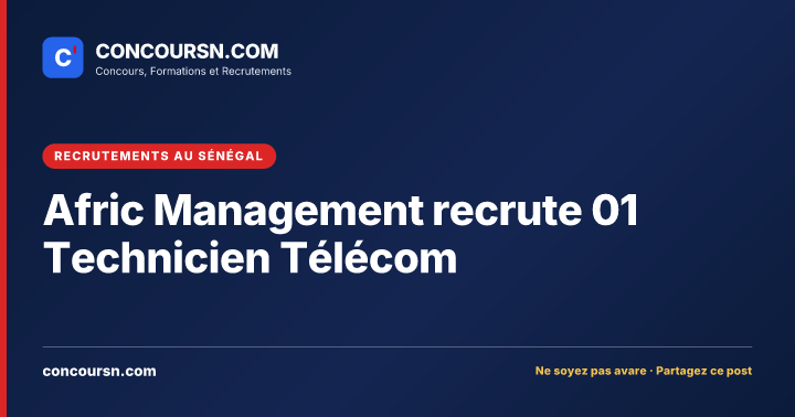 Illustration de l’article : Afric Management recrute 01 Technicien Télécom