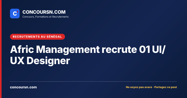 Illustration de l’article : Afric Management recrute 01 UI/UX Designer