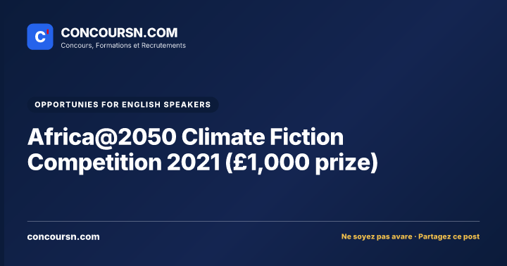 Illustration de l’article : Africa@2050 Climate Fiction Competition 2021 (£1,000 prize)