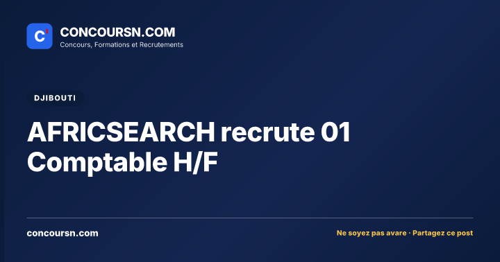 Illustration de l’article : AFRICSEARCH recrute 01 Comptable H/F
