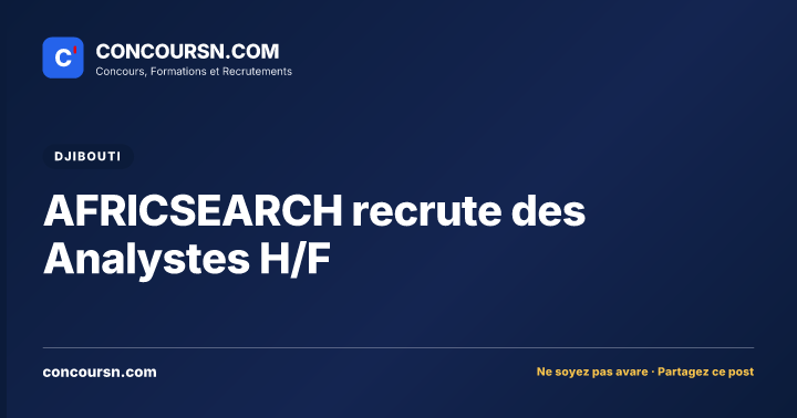 Illustration de l’article : AFRICSEARCH recrute des Analystes H/F