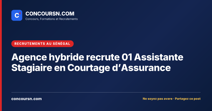 Illustration de l’article : Agence hybride recrute 01 Assistante Stagiaire en Courtage d’Assurance