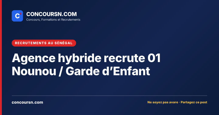 Illustration de l’article : Agence hybride recrute 01 Nounou / Garde d’Enfant