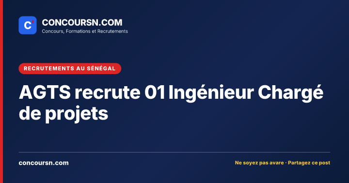 Illustration de l’article : AGTS recrute 01 Ingénieur Chargé de projets
