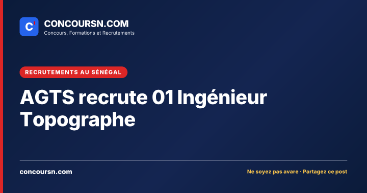 Illustration de l’article : AGTS recrute 01 Ingénieur Topographe