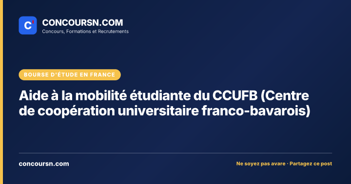 Illustration de l’article : Aide à la mobilité étudiante du CCUFB (Centre de coopération universitaire franco-bavarois)