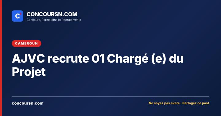 Illustration de l’article : AJVC recrute 01 Chargé (e) du Projet