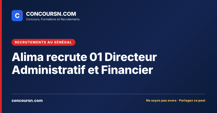 Illustration de l’article : Alima recrute 01 Directeur Administratif et Financier