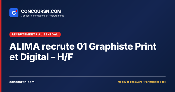 Illustration de l’article : ALIMA recrute 01 Graphiste Print et Digital – H/F