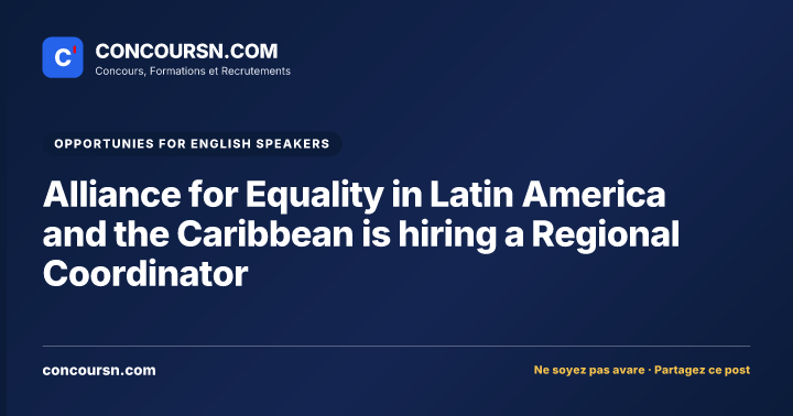 Illustration de l’article : Alliance for Equality in Latin America and the Caribbean is hiring a Regional Coordinator