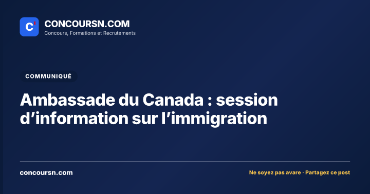 Illustration de l’article : Ambassade du Canada : session d’information sur l’immigration