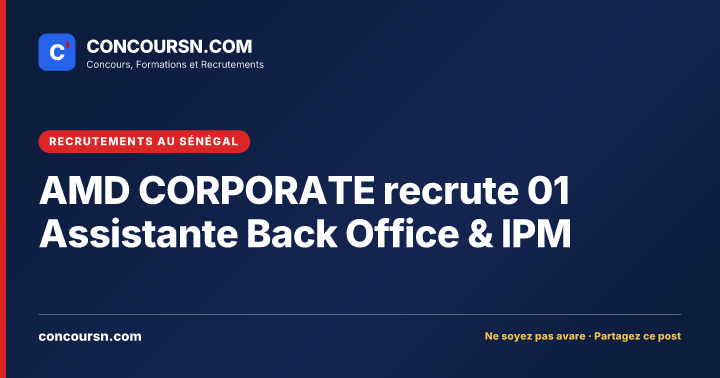 Illustration de l’article : AMD CORPORATE recrute 01 Assistante Back Office & IPM
