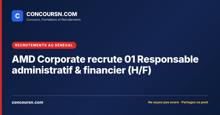 Illustration de l’article : AMD Corporate recrute 01 Responsable administratif & financier (H/F)