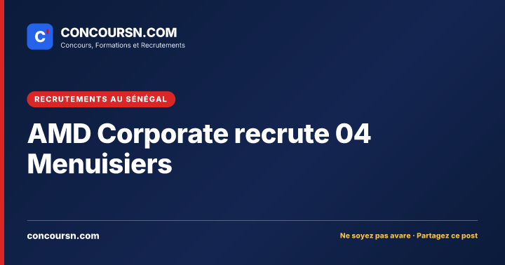 Illustration de l’article : AMD Corporate recrute 04 Menuisiers